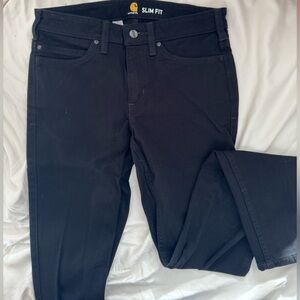 Black Carhartt Slim Fit Pants
